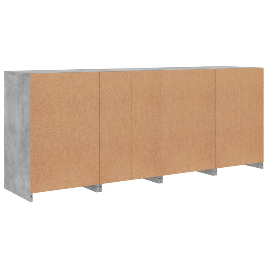 Dressoir Met Led-Verlichting 64X37X67 Cm Betongrijs