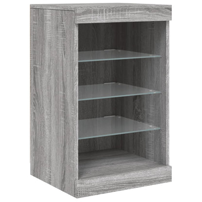 Dressoir Met Led-Verlichting 64X37X67 Cm Eiken Grijs sonoma