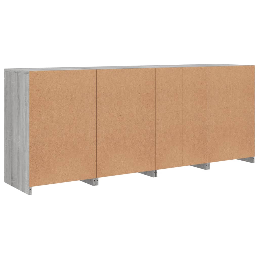 Dressoir Met Led-Verlichting 64X37X67 Cm Eiken Grijs sonoma