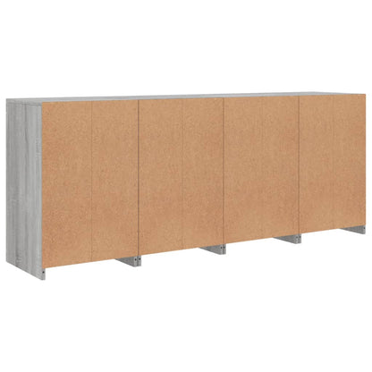Dressoir Met Led-Verlichting 64X37X67 Cm Eiken Grijs sonoma