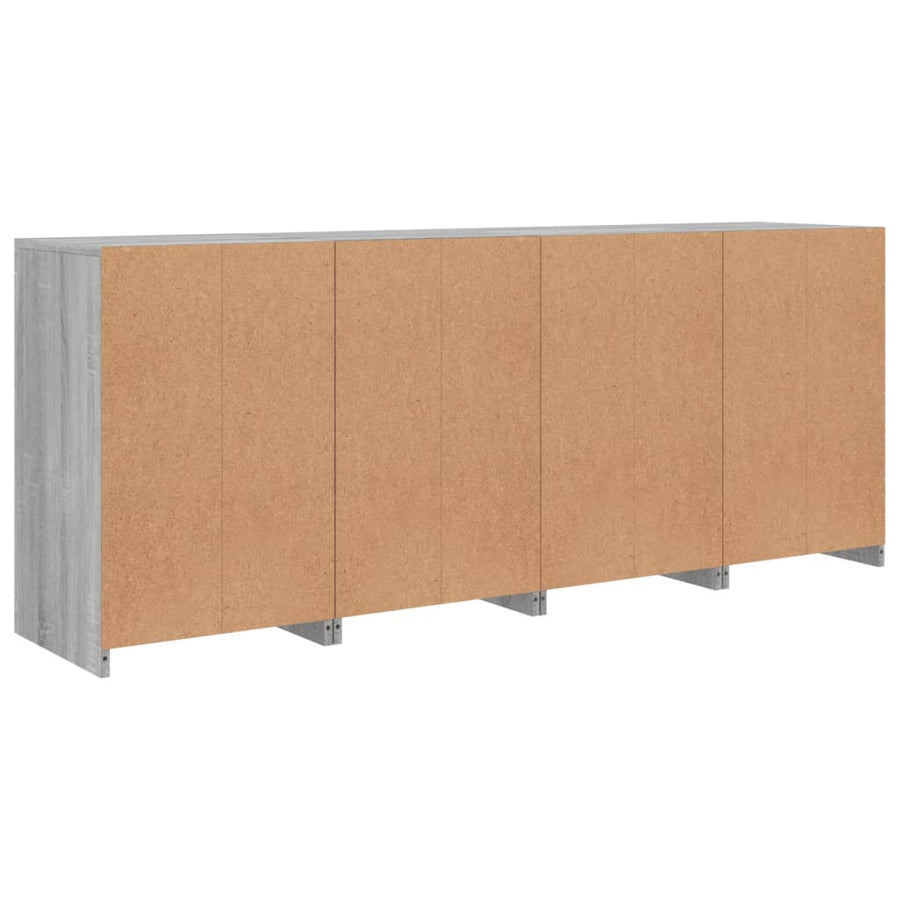 Dressoir Met Led-Verlichting 64X37X67 Cm Eiken Grijs sonoma
