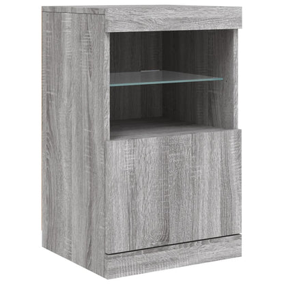 Dressoir Met Led-Verlichting 64X37X67 Cm Eiken Grijs sonoma