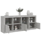 Dressoir 164x37x67 cm grijs sonoma eiken met LED
