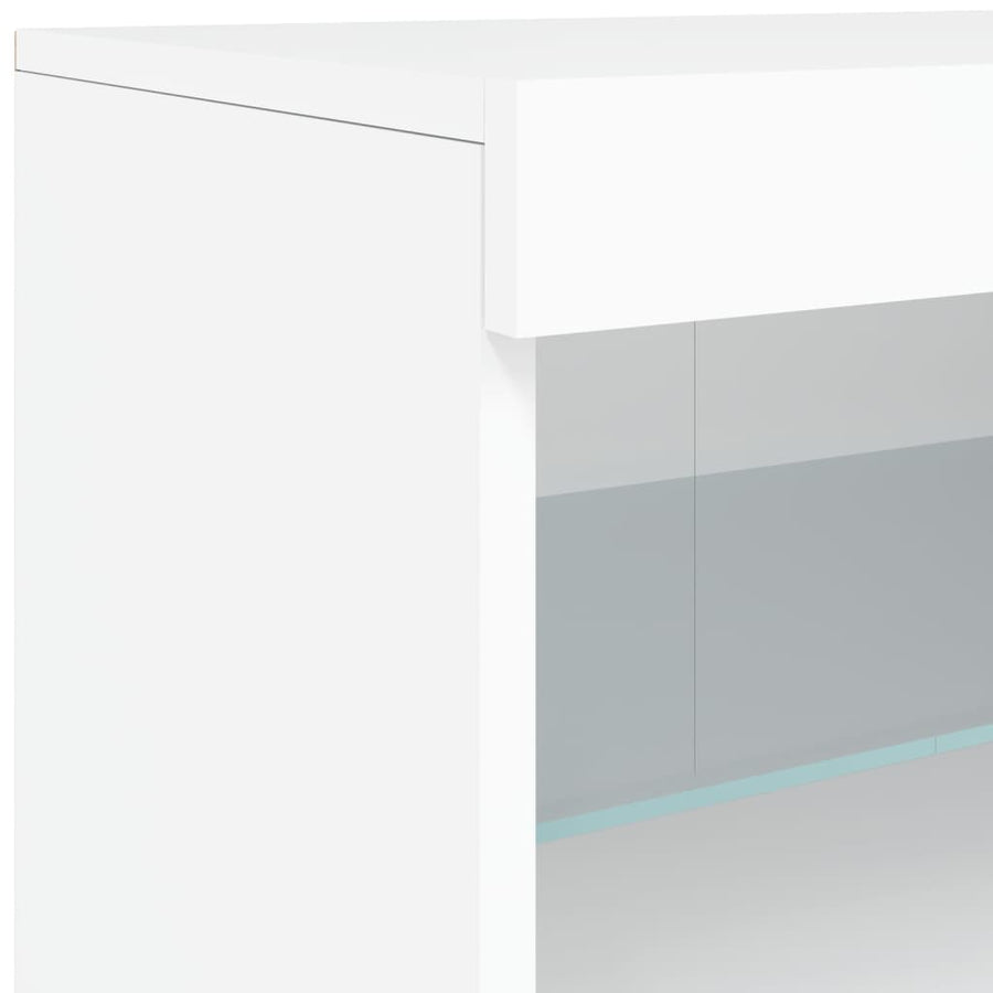 Dressoir Met Led-Verlichting 23X37X67 Cm Wit