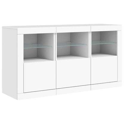 Dressoir Met Led-Verlichting 23X37X67 Cm Wit