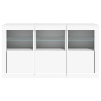 Dressoir Met Led-Verlichting 23X37X67 Cm Wit
