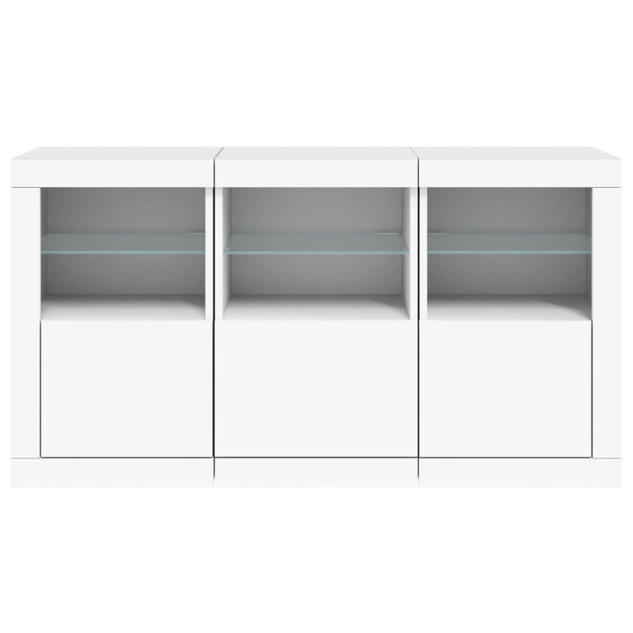 Dressoir Met Led-Verlichting 23X37X67 Cm Wit