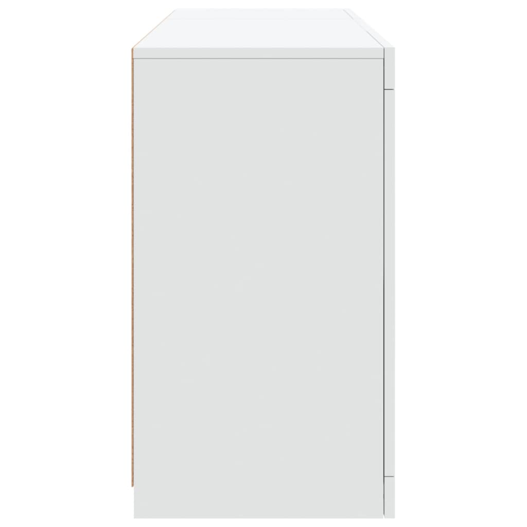 Dressoir Met Led-Verlichting 23X37X67 Cm Wit