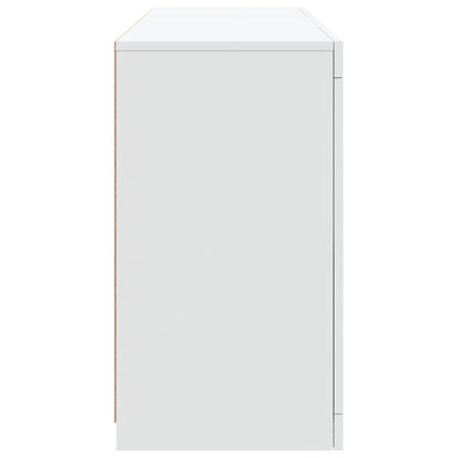 Dressoir Met Led-Verlichting 23X37X67 Cm Wit