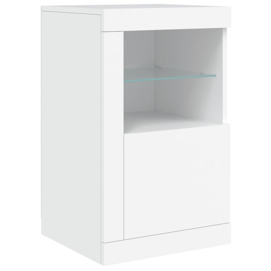 Dressoir Met Led-Verlichting 23X37X67 Cm Wit