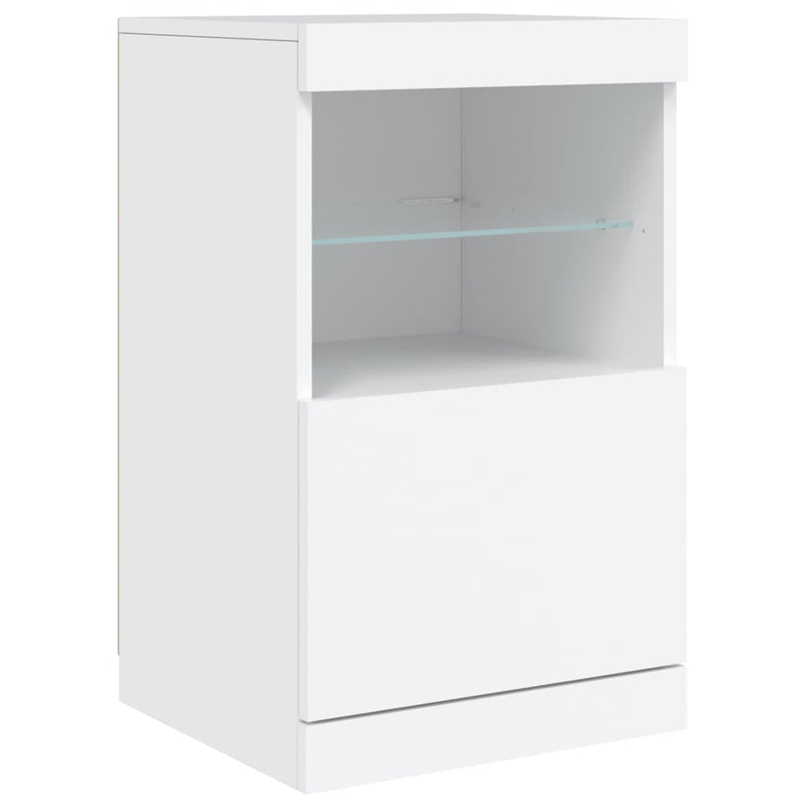 Dressoir Met Led-Verlichting 23X37X67 Cm Wit