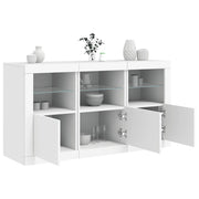 Dressoir 123x37x67 cm wit LED