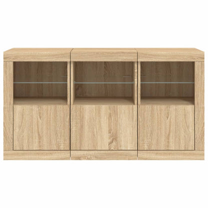 Dressoir Met Led-Verlichting 23X37X67 Cm Kleurig Sonoma eiken