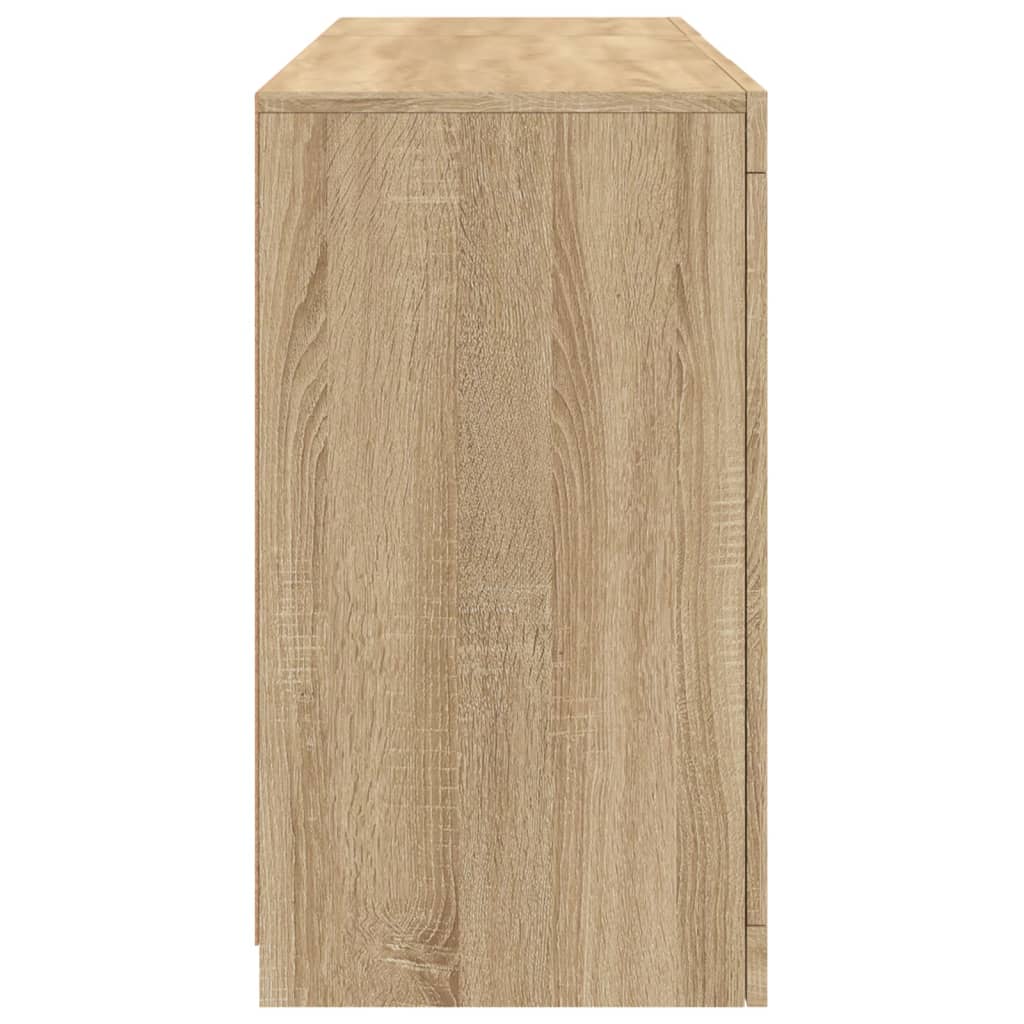 Dressoir Met Led-Verlichting 23X37X67 Cm Kleurig Sonoma eiken