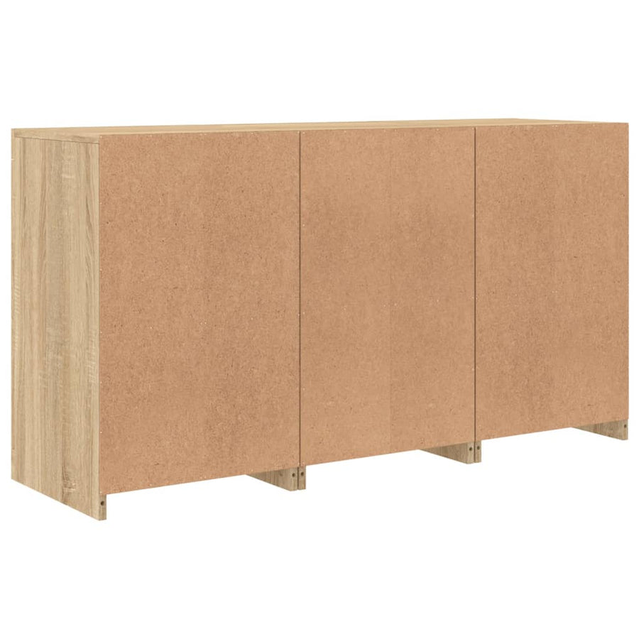 Dressoir Met Led-Verlichting 23X37X67 Cm Kleurig Sonoma eiken