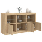 Dressoir Met Led-Verlichting 23X37X67 Cm Kleurig Sonoma eiken