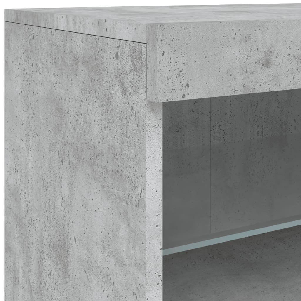 Dressoir Met Led-Verlichting 23X37X67 Cm Betongrijs