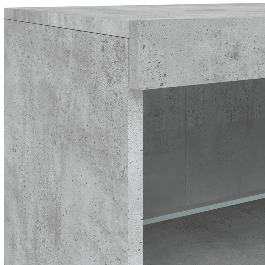 Dressoir Met Led-Verlichting 23X37X67 Cm Betongrijs
