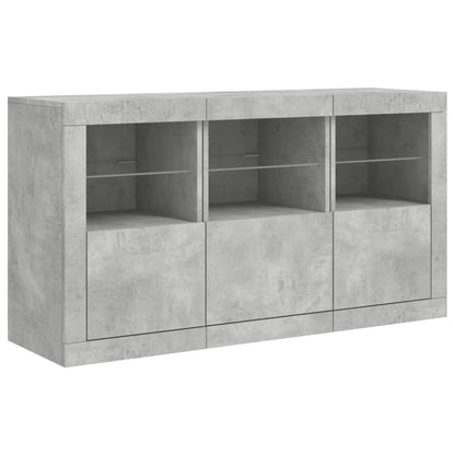 Dressoir Met Led-Verlichting 23X37X67 Cm Betongrijs