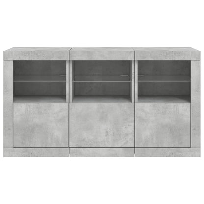 Dressoir Met Led-Verlichting 23X37X67 Cm Betongrijs