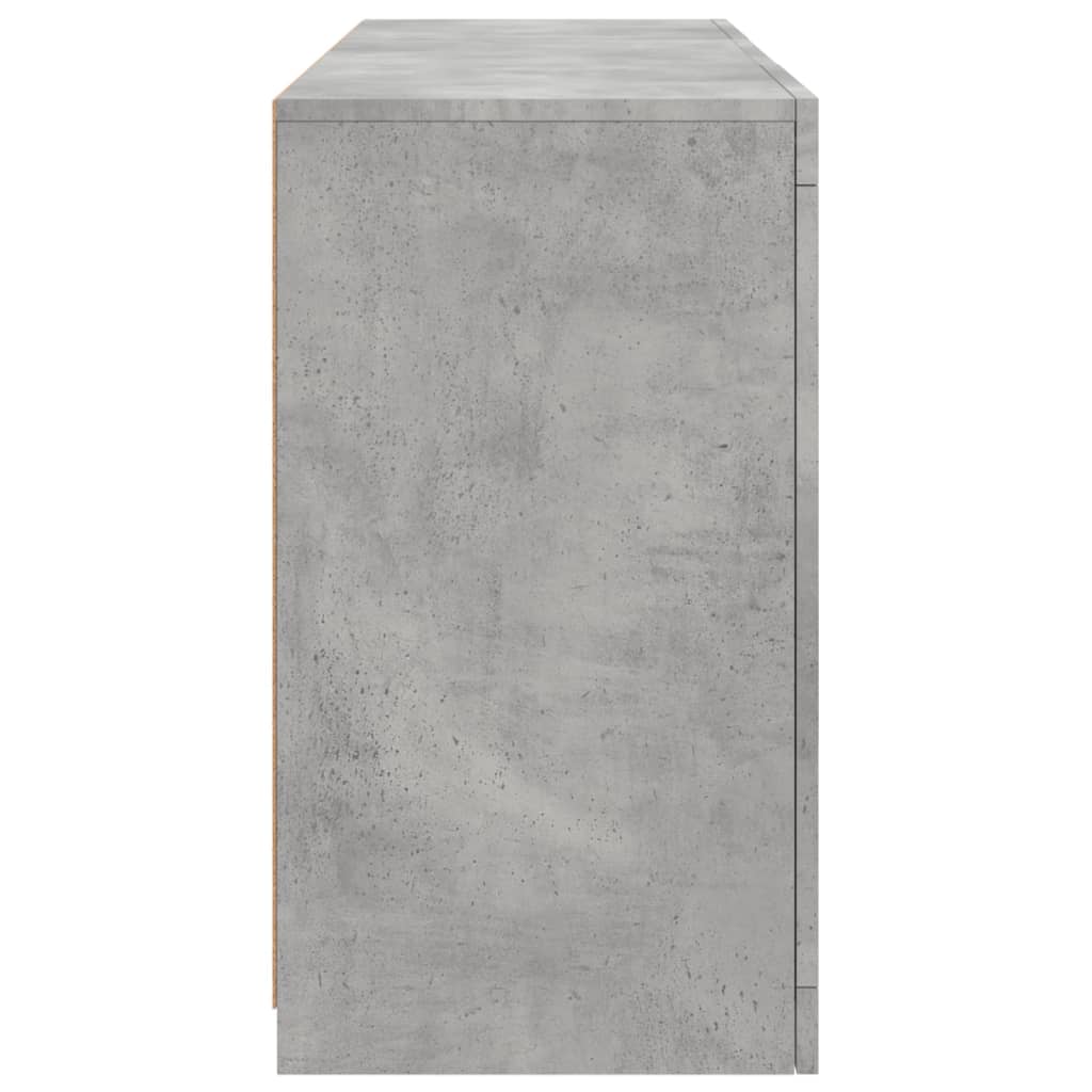 Dressoir Met Led-Verlichting 23X37X67 Cm Betongrijs