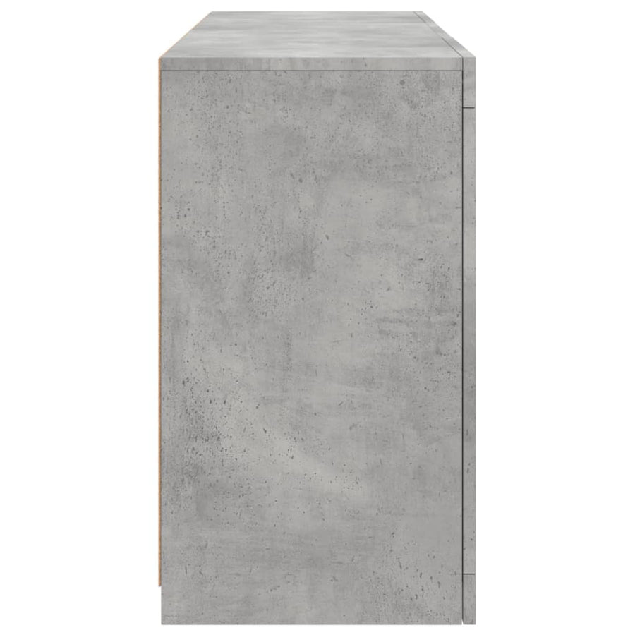 Dressoir Met Led-Verlichting 23X37X67 Cm Betongrijs