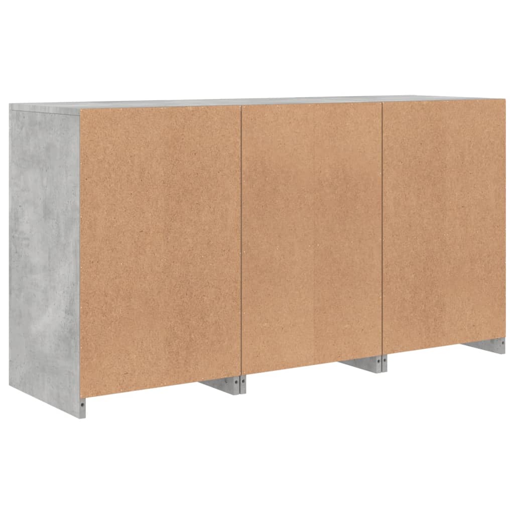 Dressoir Met Led-Verlichting 23X37X67 Cm Betongrijs