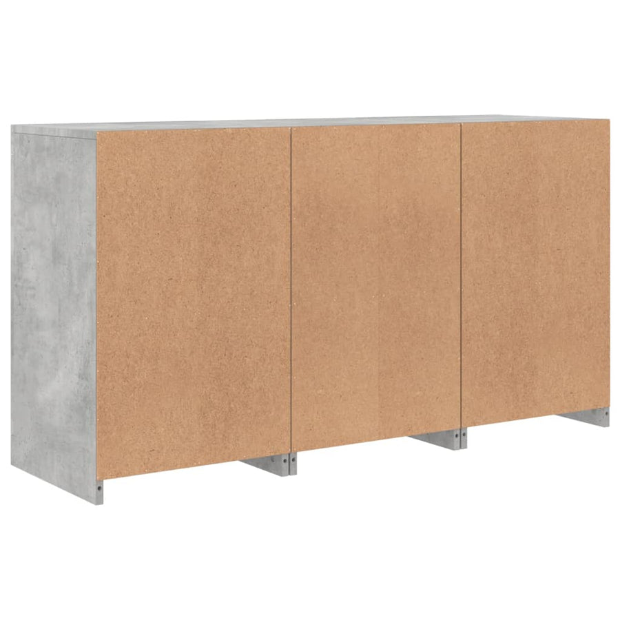 Dressoir Met Led-Verlichting 23X37X67 Cm Betongrijs