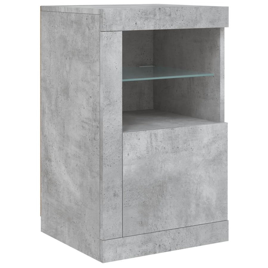 Dressoir Met Led-Verlichting 23X37X67 Cm Betongrijs