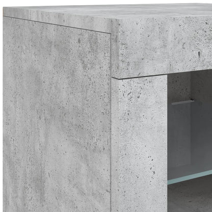 Dressoir Met Led-Verlichting 23X37X67 Cm Betongrijs