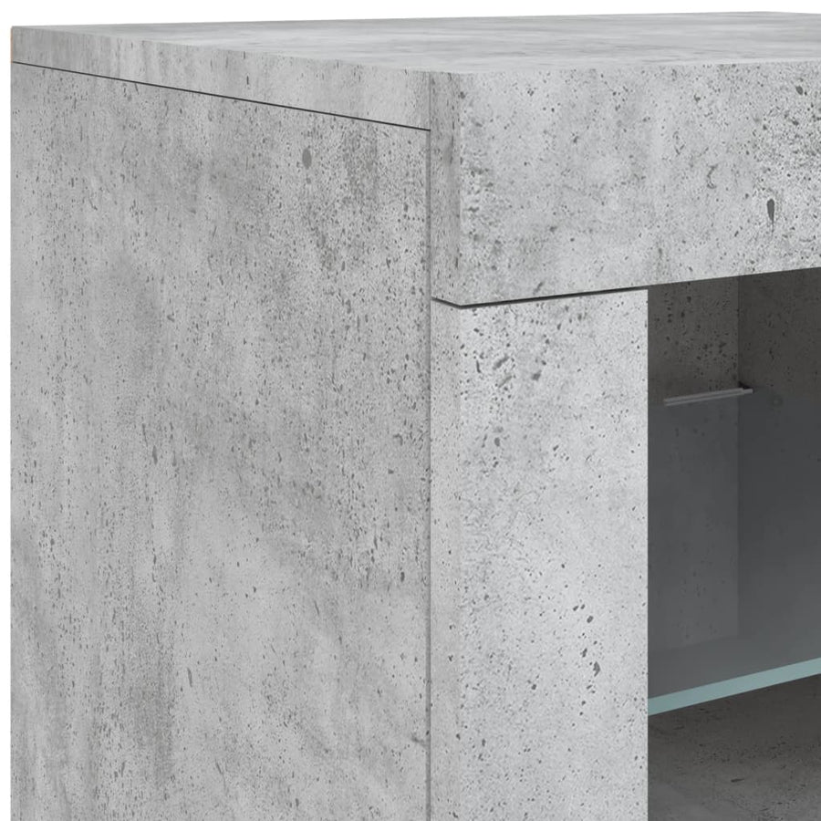 Dressoir Met Led-Verlichting 23X37X67 Cm Betongrijs