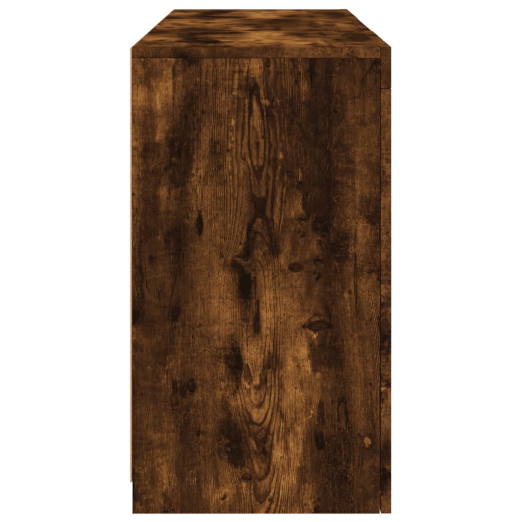 Dressoir Met Led-Verlichting 23X37X67 Cm Kleurig Gerookt eiken