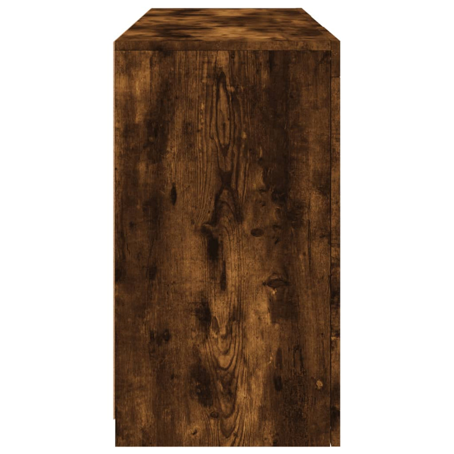 Dressoir Met Led-Verlichting 23X37X67 Cm Kleurig Gerookt eiken