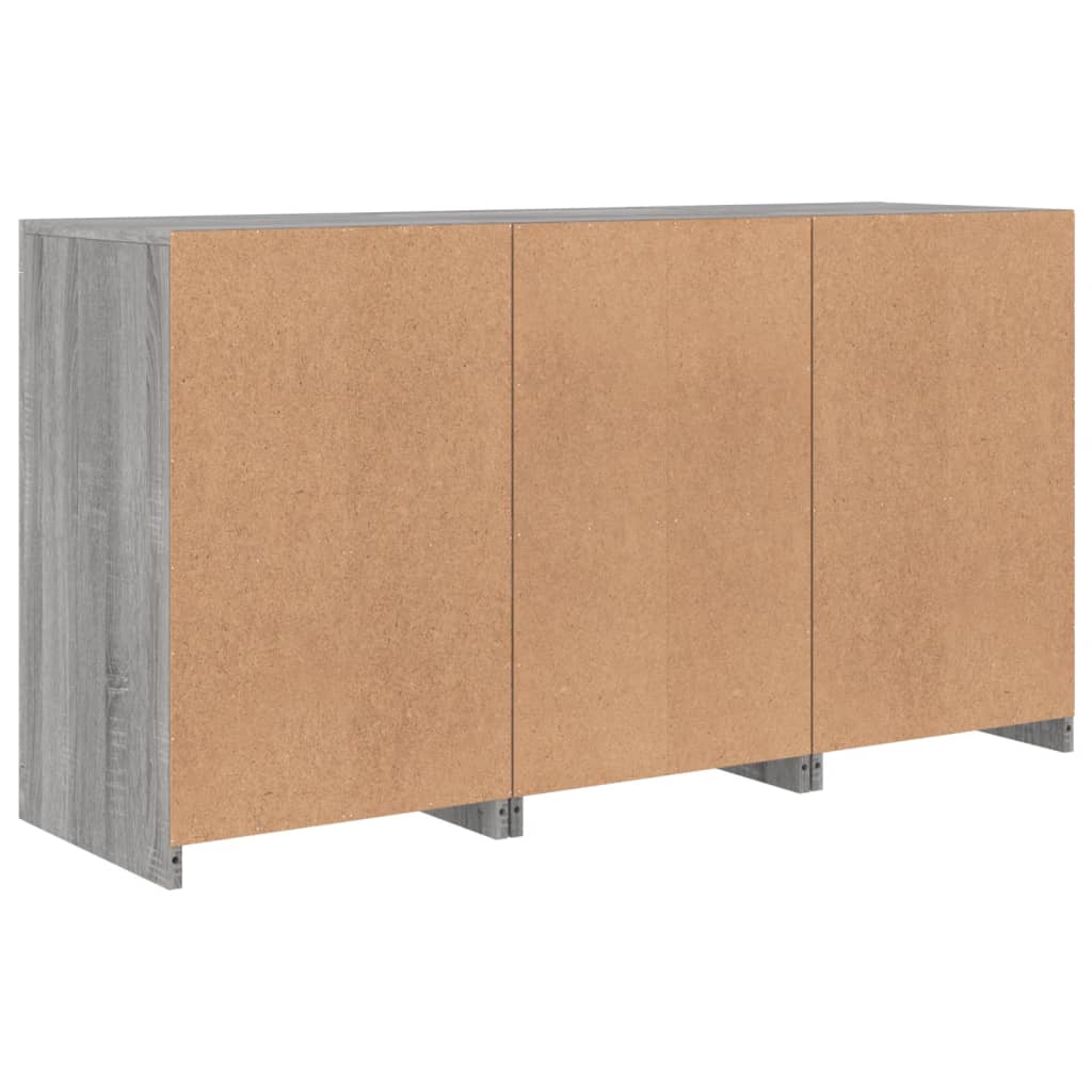 Dressoir Met Led-Verlichting 23X37X67 Cm Eiken Grijs sonoma
