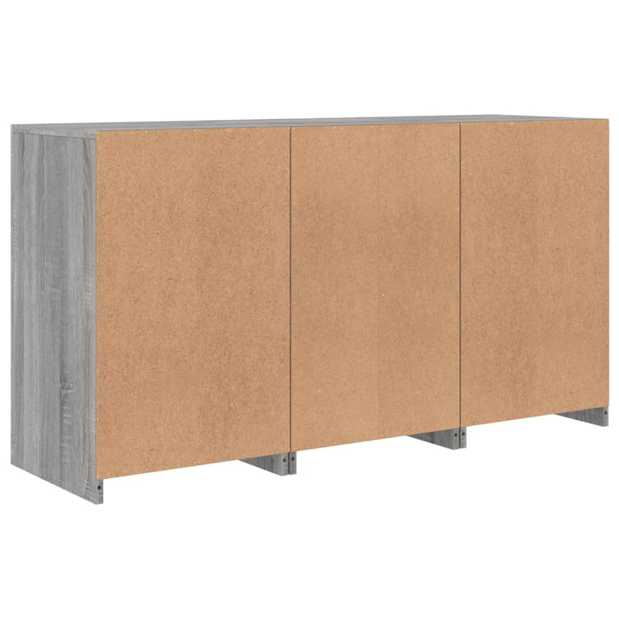 Dressoir Met Led-Verlichting 23X37X67 Cm Eiken Grijs sonoma