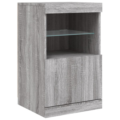 Dressoir Met Led-Verlichting 23X37X67 Cm Eiken Grijs sonoma
