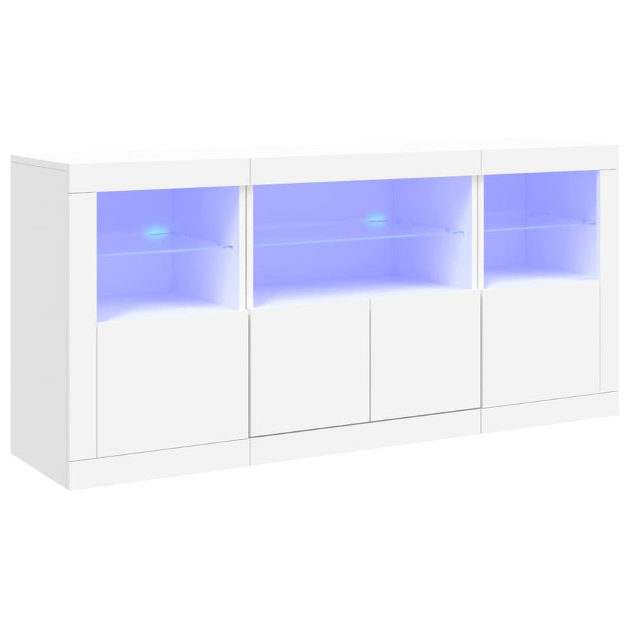 Dressoir Met Led-Verlichting 42,5X37X67 Cm Wit