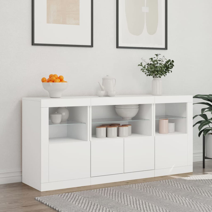 Dressoir Met Led-Verlichting 42,5X37X67 Cm Wit