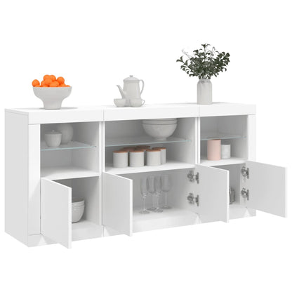 Dressoir Met Led-Verlichting 42,5X37X67 Cm Wit