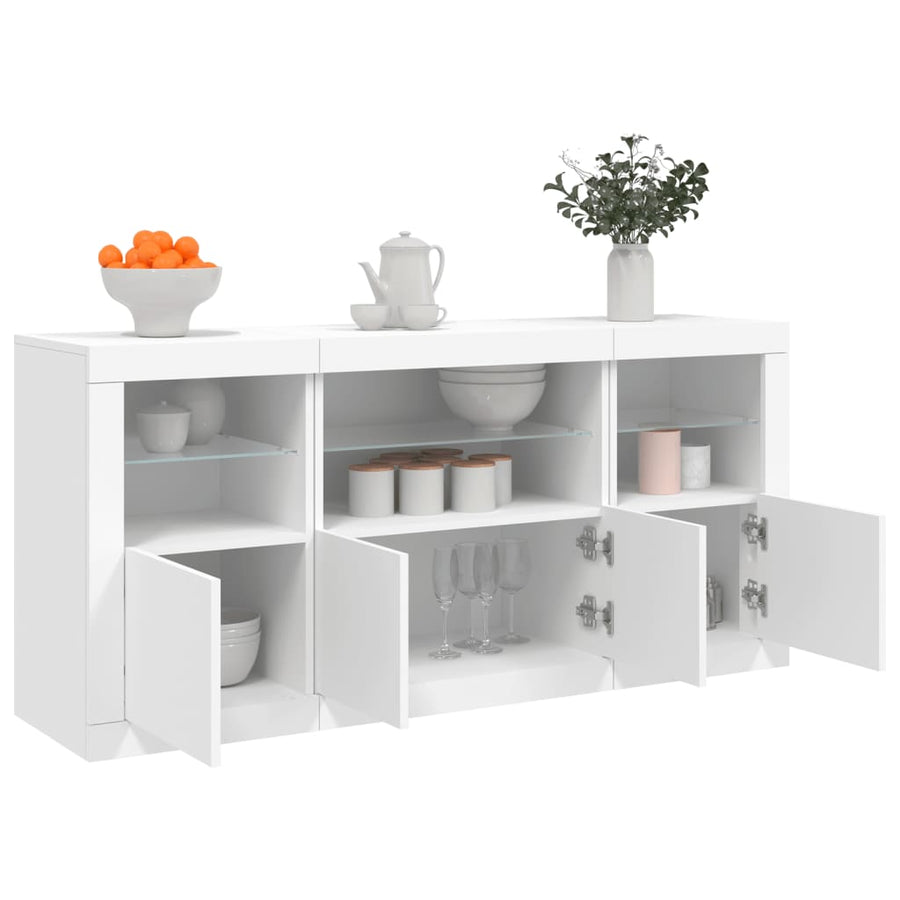 Dressoir Met Led-Verlichting 42,5X37X67 Cm Wit