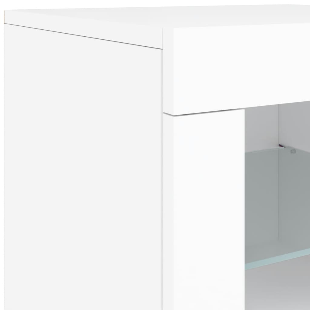 Dressoir Met Led-Verlichting 42,5X37X67 Cm Wit