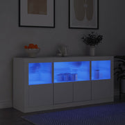 Dressoir 142,5x37x67 cm wit LED