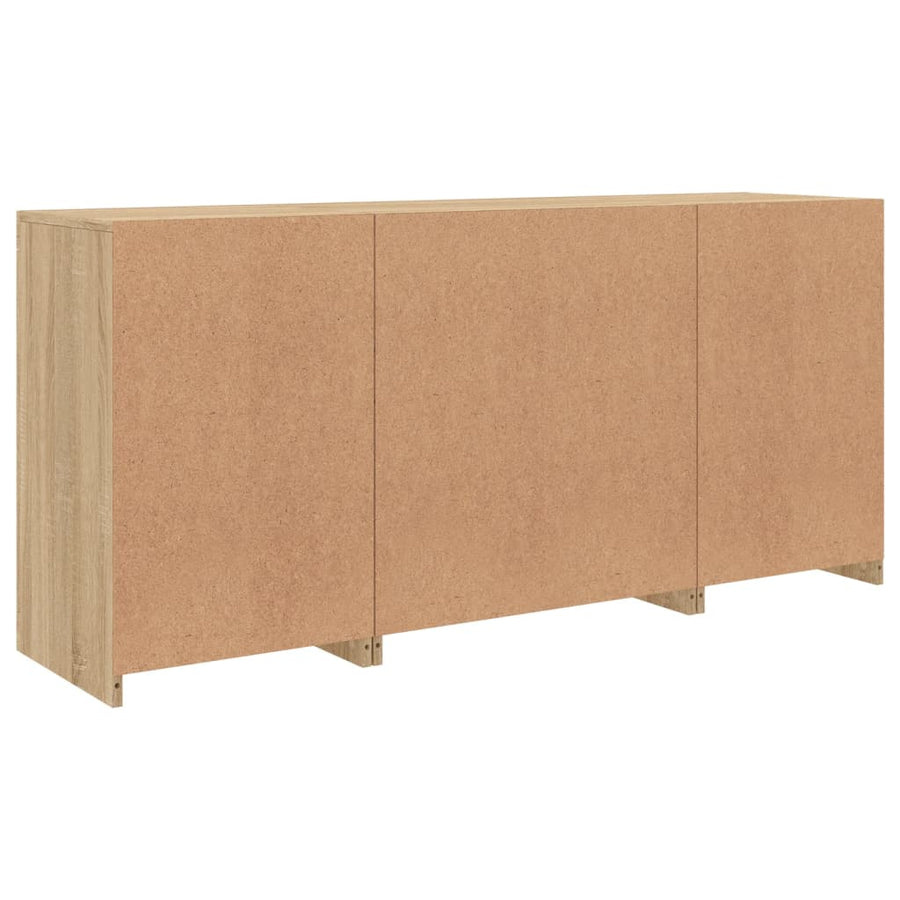 Dressoir Met Led-Verlichting 42,5X37X67 Cm Kleurig Sonoma eiken