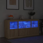 Dressoir Met Led-Verlichting 42,5X37X67 Cm Kleurig Sonoma eiken