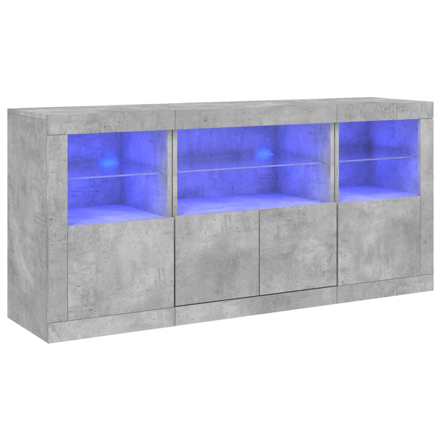 Dressoir Met Led-Verlichting 42,5X37X67 Cm Betongrijs