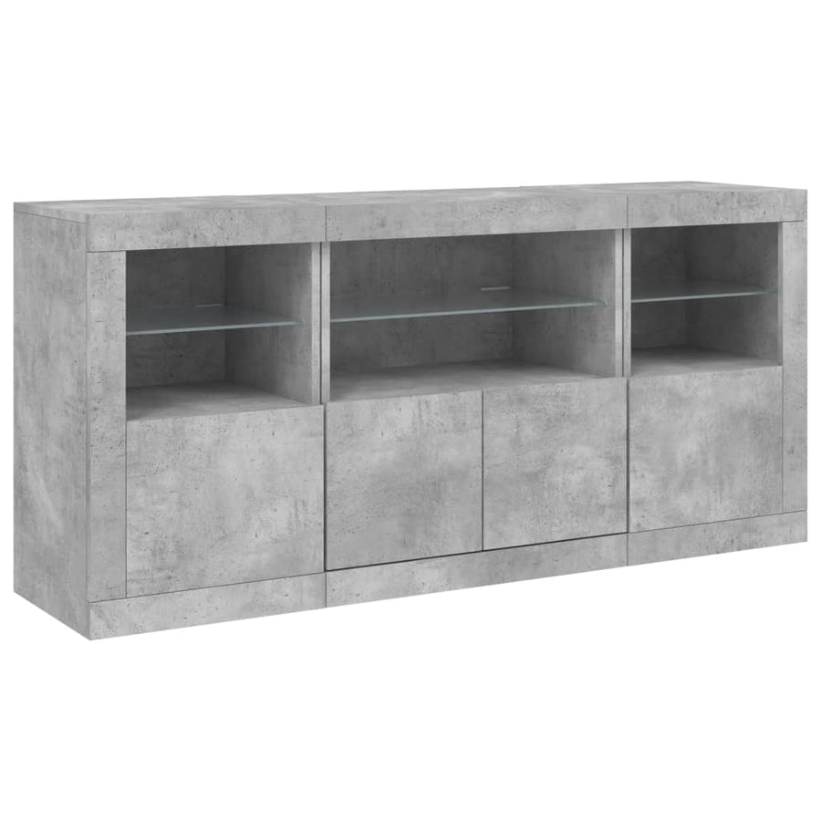 Dressoir Met Led-Verlichting 42,5X37X67 Cm Betongrijs