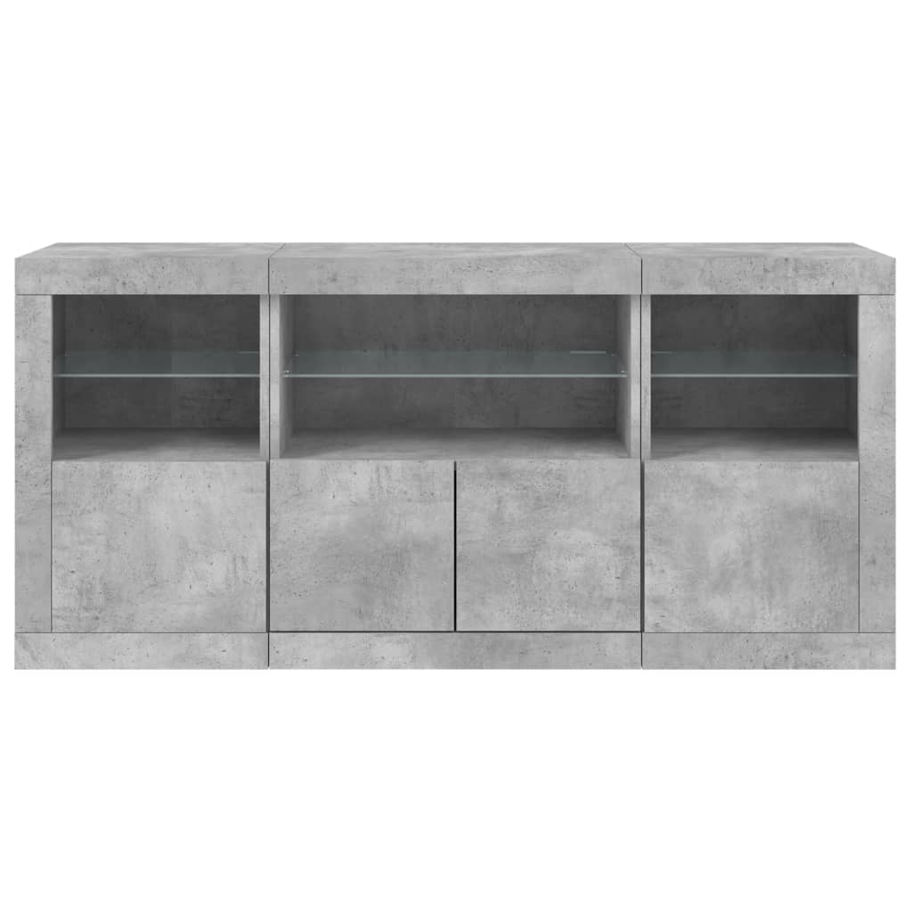 Dressoir Met Led-Verlichting 42,5X37X67 Cm Betongrijs