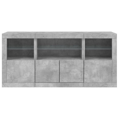 Dressoir Met Led-Verlichting 42,5X37X67 Cm Betongrijs