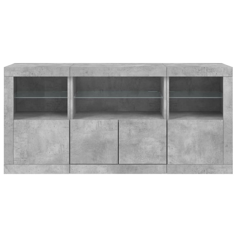 Dressoir Met Led-Verlichting 42,5X37X67 Cm Betongrijs