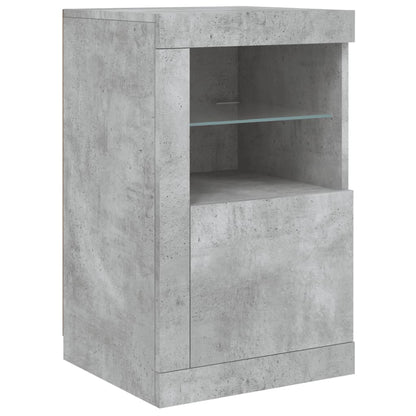 Dressoir Met Led-Verlichting 42,5X37X67 Cm Betongrijs